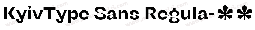 KyivType Sans Regula字体转换